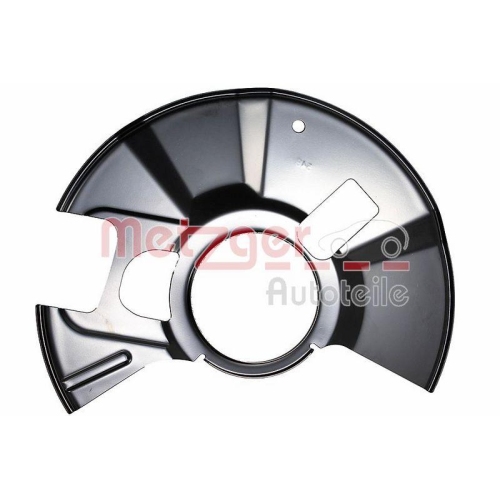 Spritzblech, Bremsscheibe METZGER 6115578 f&uuml;r MAZDA, Vorderachse rechts