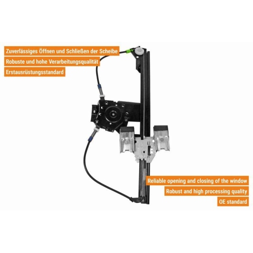 VAICO Fensterheber links und rechts elektrisch hinten V10-6141 + V10-6142 f&uuml;r VW