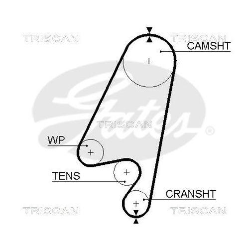 Zahnriemensatz TRISCAN 8647 24010 f&uuml;r OPEL VAUXHALL UAZ