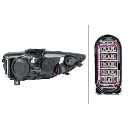 HELLA Hauptscheinwerfer 1EJ 010 740-071 für AUDI VW, links