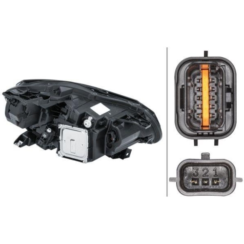 HELLA Hauptscheinwerfer 1EX 013 930-911 für RENAULT, links