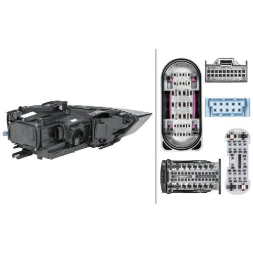 HELLA Hauptscheinwerfer 1EX 354 840-071 für AUDI, links