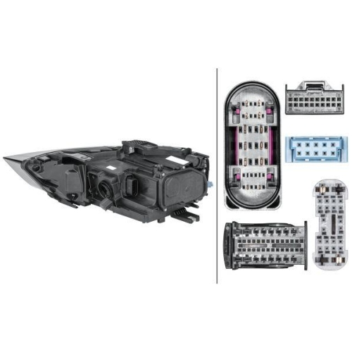 HELLA Hauptscheinwerfer 1EX 354 840-081 f&uuml;r AUDI, rechts