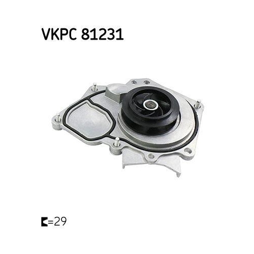 Wasserpumpe, Motork&uuml;hlung SKF VKPC 81231 f&uuml;r AUDI SEAT SKODA VW