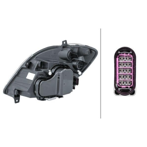 HELLA Hauptscheinwerfer 1ZS 247 012-221 für MERCEDES-BENZ, rechts