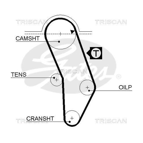 Zahnriemen TRISCAN 8645 5016 f&uuml;r AUDI PORSCHE SEAT VW DANA