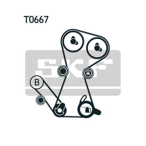 Zahnriemensatz SKF VKMA 95649 f&uuml;r FIAT MITSUBISHI HYUNDAI DONGNAN (SOUEAST)