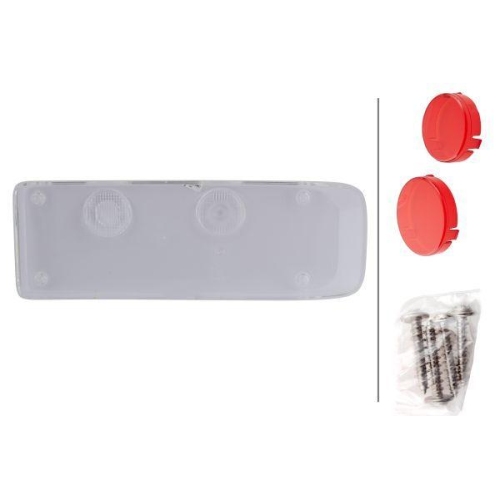 HELLA Lichtscheibe, Heckleuchte 9EL 340 829-051 f&uuml;r DAF SCANIA JAEGER K&Ouml;GEL