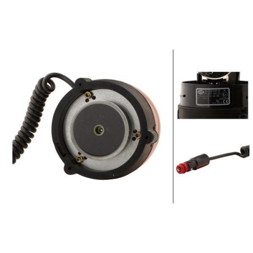 HELLA Rundumkennleuchte 2RL 007 337-021 Rotafix f&uuml;r AUDI K&Auml;SSBOHRER MACK SCANIA