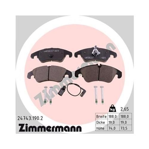 Bremsscheibe ZIMMERMANN 100.3331.52 SPORT Z für VAG AUDI (FAW), Vorderachse