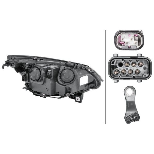 HELLA Hauptscheinwerfer 1EF 008 673-071 für BMW BMW (BRILLIANCE), links