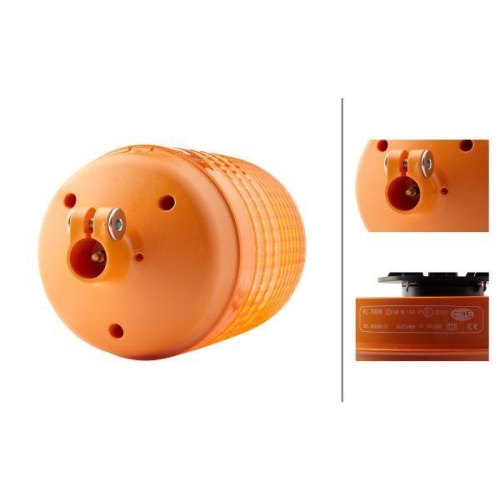 HELLA Rundumkennleuchte 2RL 008 060-101 KL 7000 f&uuml;r AEBI DAF MERCEDES-BENZ VOLVO