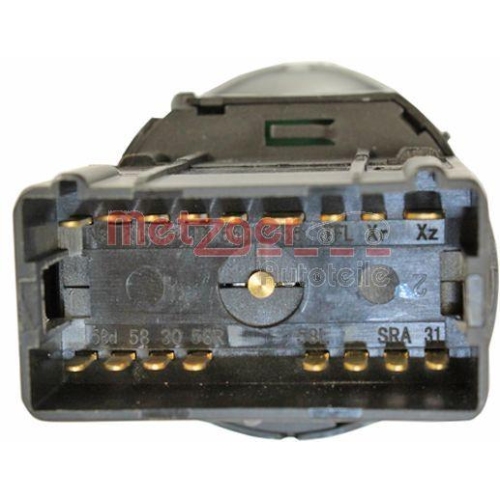 Schalter, Hauptlicht METZGER 0916389 f&uuml;r AUDI, f&uuml;r Fahrzeuge mit Bordcomputer