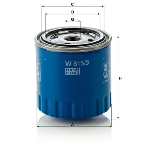 &Ouml;lfilter MANN-FILTER W 815/3 f&uuml;r CITRO&Euml;N FIAT FORD MERCEDES-BENZ PEUGEOT RENAULT
