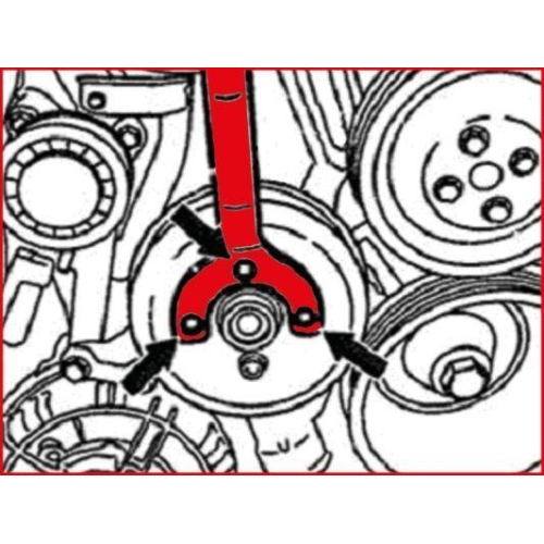 Montagewerkzeug, Lüfter (Flüssigkeitsreibungskupplung) KS TOOLS 150.3008 für