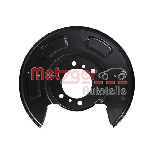 Spritzblech, Bremsscheibe METZGER 6115597 f&uuml;r KIA, Hinterachse links