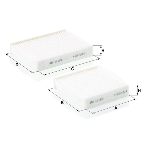 Filter, Innenraumluft MANN-FILTER CU 21 000-2 f&uuml;r PEUGEOT