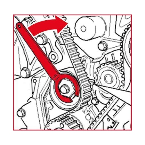 Schlüssel, Zahnriemenspannung KS TOOLS 150.3016 für VW