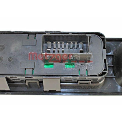 Schalter, Fensterheber METZGER 0916410 f&uuml;r CITRO&Euml;N/PEUGEOT, fahrerseitig, vorne