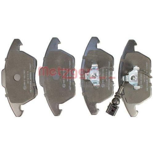 Bremsbelagsatz, Scheibenbremse METZGER 1170007 GREENPARTS f&uuml;r VAG, Vorderachse