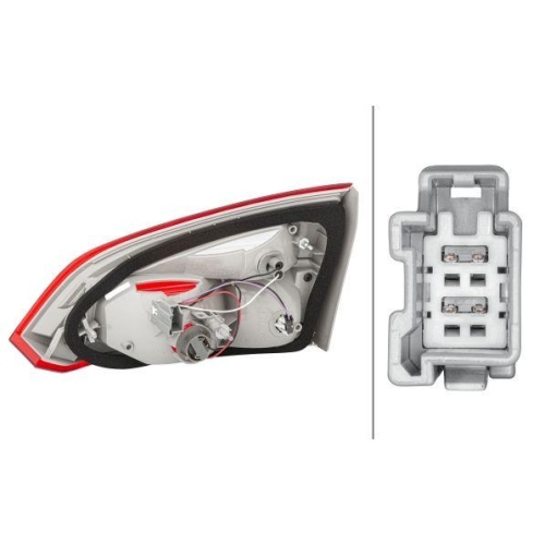 HELLA Heckleuchte 2TP 354 995-131 für FORD, links