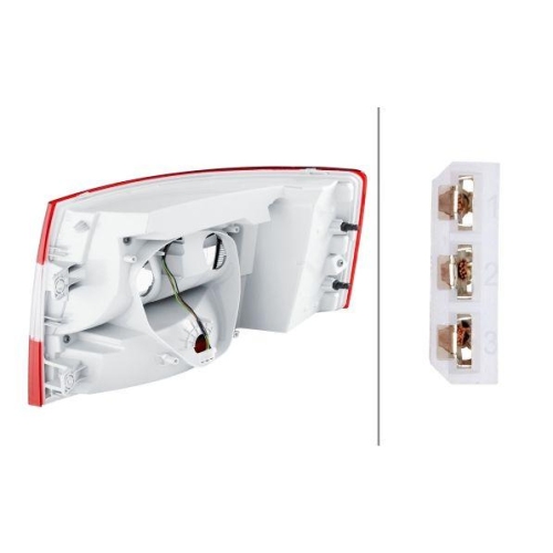 HELLA Heckleuchte 2SK 011 082-091 für SKODA, links