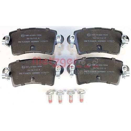 Bremsbelagsatz, Scheibenbremse METZGER 1170171 f&uuml;r NISSAN OPEL RENAULT