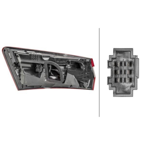 HELLA Heckleuchte 2SK 354 832-081 für SKODA, rechts