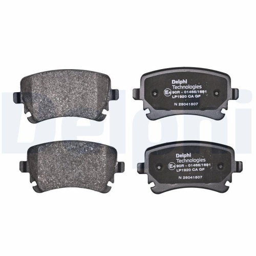 DELPHI LP1920 Bremsbelagsatz, Scheibenbremse f&uuml;r AUDI VW BENTLEY, Hinterachse