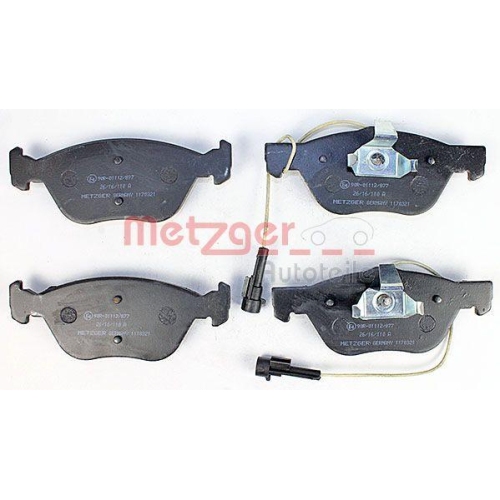 Bremsbelagsatz, Scheibenbremse METZGER 1170321 f&uuml;r ALFA ROMEO FIAT LANCIA