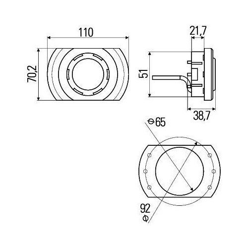 HELLA Innenraumleuchte 2JA 343 700-051 für, Innenraum