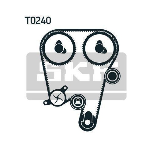 Wasserpumpe + Zahnriemensatz SKF VKMC 06605 f&uuml;r FORD RENAULT VOLVO VOLVO ASIA