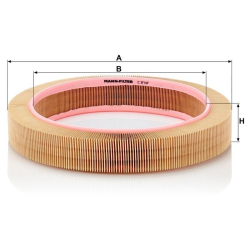 Luftfilter MANN-FILTER C 37 107 f&uuml;r FORD MERCEDES-BENZ GENERAL MOTORS