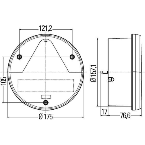 HELLA Heckleuchte 2VA 012 497-101 für KRONE, links, rechts