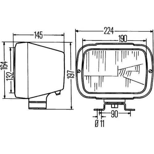 HELLA Hauptscheinwerfer 1AE 004 234-001 f&uuml;r AEBI MAN SCANIA VOLVO BOMAG LIEBHERR