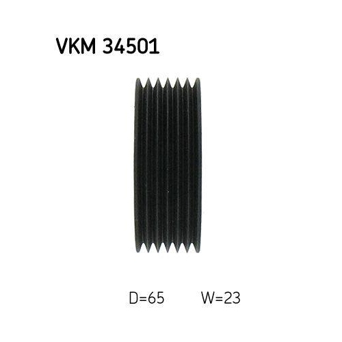 Umlenk-/F&uuml;hrungsrolle, Keilrippenriemen SKF VKM 34501 f&uuml;r SAAB, links oben