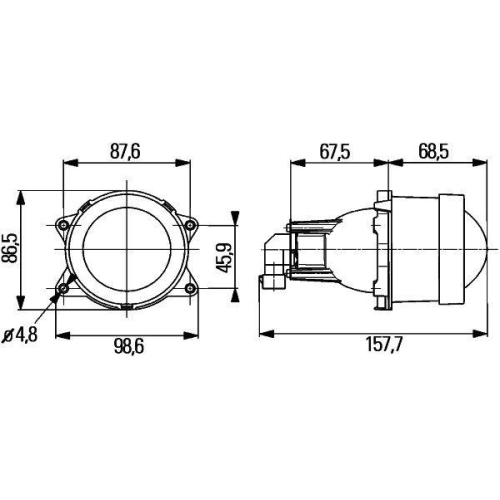 HELLA Hauptscheinwerfer 1KL 998 570-021 f&uuml;r CLAAS AHLMANN KTM ISEKI BM TRACTORS