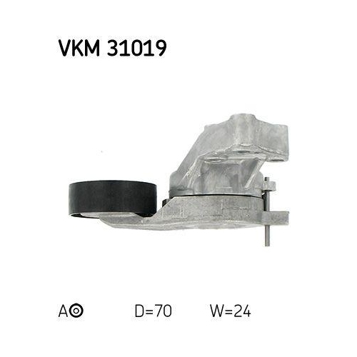 Riemenspanner, Keilrippenriemen SKF VKM 31019 f&uuml;r AUDI FORD SEAT SKODA VW, links