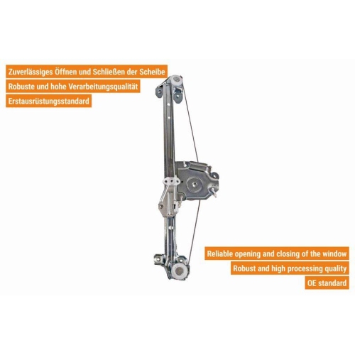 Fensterheber VAICO V40-0831 Original VAICO Qualität für OPEL, hinten rechts