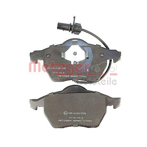 Bremsbelagsatz, Scheibenbremse METZGER 1170020 f&uuml;r VAG, Vorderachse