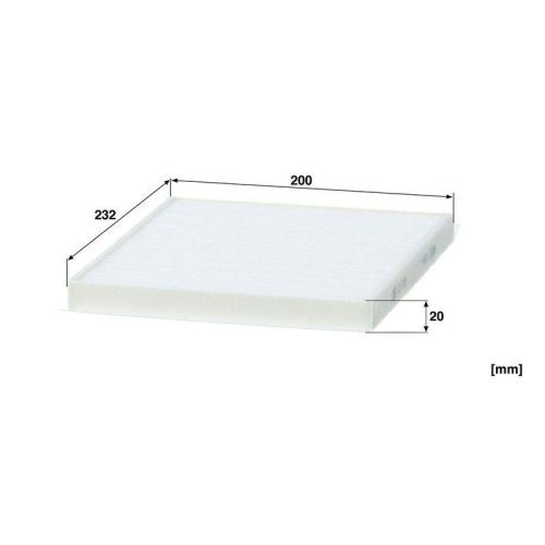 Filter, Innenraumluft MANN-FILTER CU 2330 f&uuml;r DAEWOO, hinter dem Handschuhfach