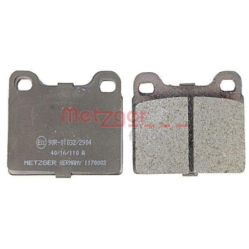 Bremsbelagsatz, Scheibenbremse METZGER 1170003 f&uuml;r ALFA ROMEO BMW FORD OPEL VAG