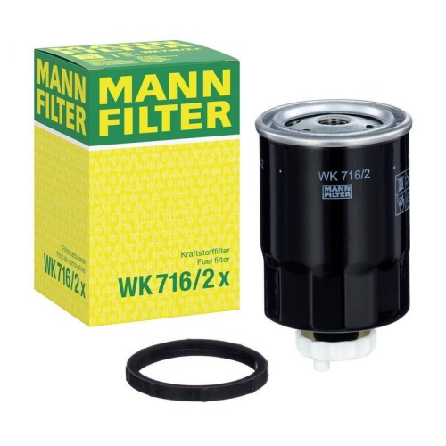 Kraftstofffilter MANN-FILTER WK 716/2 x f&uuml;r CASE IH MASSEY FERGUSON O&K CUMMINS