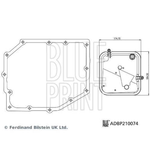 Hydraulikfiltersatz, Automatikgetriebe BLUE PRINT ADBP210074 f&uuml;r CHRYSLER DODGE