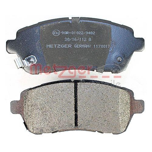 Bremsbelagsatz, Scheibenbremse METZGER 1170017 f&uuml;r DAIHATSU FORD MAZDA SUZUKI