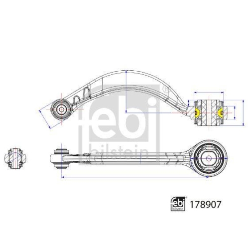 FEBI BILSTEIN Lenker, Radaufh&auml;ngung 178907 f&uuml;r JAGUAR, Vorderachse links