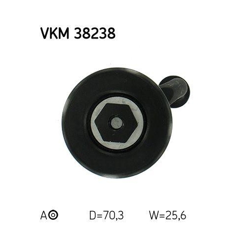 Riemenspanner, Keilrippenriemen SKF VKM 38238 f&uuml;r BMW OPEL ROVER VAUXHALL, links