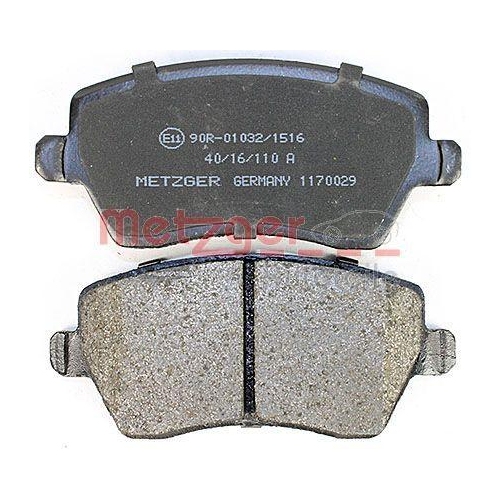 Bremsbelagsatz, Scheibenbremse METZGER 1170029 GREENPARTS f&uuml;r MERCEDES-BENZ