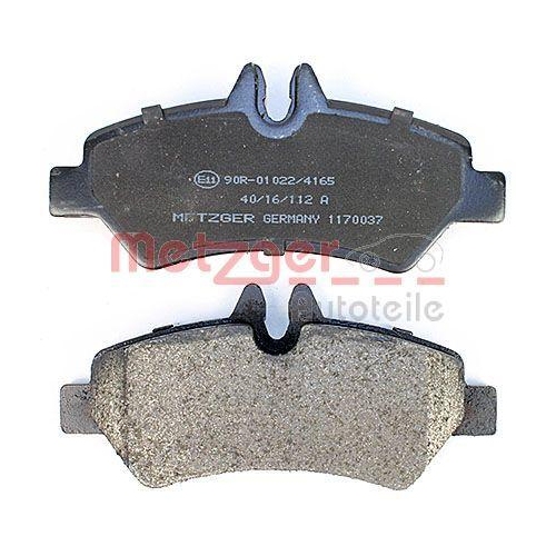 Bremsbelagsatz, Scheibenbremse METZGER 1170037 f&uuml;r MERCEDES-BENZ VAG