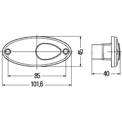 HELLA Zusatzblinkleuchte 2BM 964 295-041 f&uuml;r AMAZONE, seitlicher Anbau